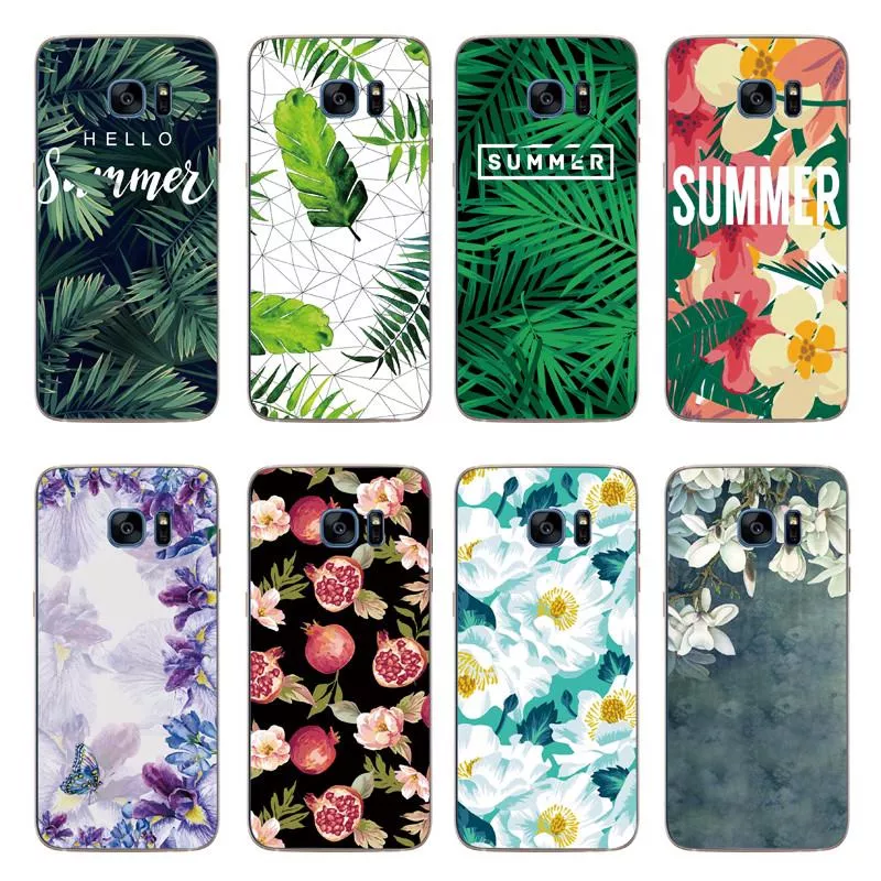 Cartoon Flower Back Cover Samsung Galaxy Note5/Note 4/S6/S7 Edge Soft TPU Case