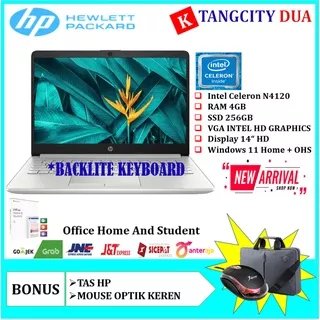 Laptop HP 14S DQ0508TU DualCore N4020 4GB 256GB WIN 11 HOME + OHS