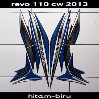 striping sticker lis body honda revo absolute cw 110 thn 2013 hitam biru