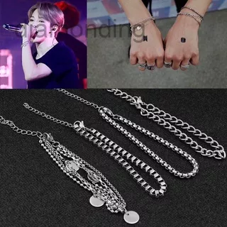 Diam Kpop Bangtan Boys BT Bracelet JIMIN Multi-layer Bracelet Charm Bracelet
