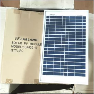 PROMO Solar Panel Surya 20Wp untuk Lampu LED, Pompa Kecil, dll (SOLARLAND, GREEN ENERGY)