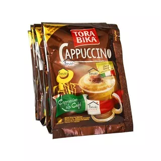 Torabika Cappuccino Ala Cafe Kopi Capucino Nikmat Ditambah Choco Granule Makin Mantep - 10pcs x 25gr