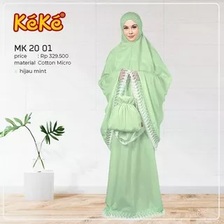 Keke Collection Mukena Dewasa All Size Hijau Mint