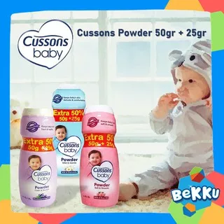 Cussons Baby Powder 50gr + 25gr / Bedak Bayi Cusson / beKKu