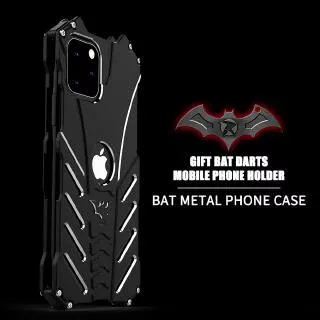 R-JUST iPhone 11 Pro Max Metal Armor XS MAX XR X 7 8 6 6S Plus Shockproof Case