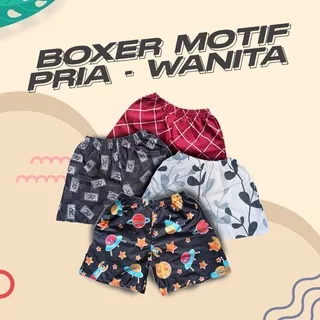 BOXER PRIA|MOTIF DEWASA|CELANA KOLOR|BOXER PRIA WANITA(BEBAS PILIH MOTIF)