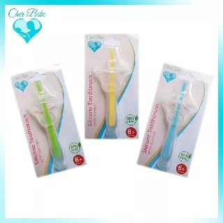 CHER BEBE SILICONE TOOTHBRUSH with SUCTION  SIKAT GIGI KARET TEETHER SILICON