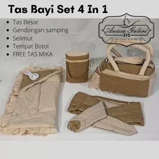 Tas Bayi Set 4 in 1/Tas Bayi/Perlengkapan Bayi