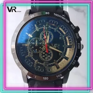 [? COD] Jam Tangan Kasual Pria Merk VR Chaves Hitam Original Impor