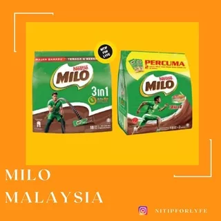 Milo 3 in1 Malaysia 3 in 1 isi 18 stik pek