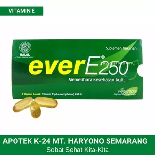 Ever E 250 IU Vitamin E Strip Isi 6 Kapsul / Suplemen Vitamin Kulit