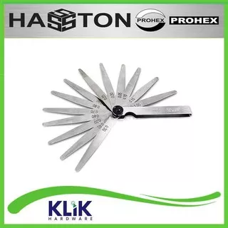 Hasston Prohex Stel Klep Fuller Blade 13 Pcs Feeler Gauge 0.05 - 1 mm