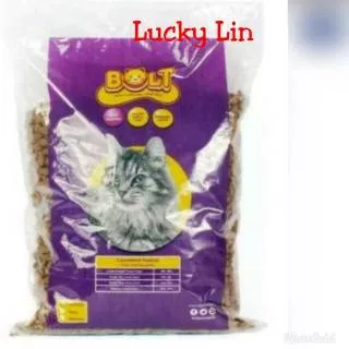 Makanan kucing bolt repack 1kg / bolt repack 1kg / bolt ikan / bolt donut makanan kucing murah