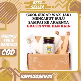 Cool Sugar Wax Waxing Kit Original Jar S Cream Penghilang Pencabut Perontok Pembersih Bulu Ketiak Tangan Kaki Kemaluan Alis Intim dan Betis