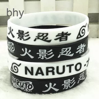 1pc Anime Naruto Wristband Silicone Bracelets Cuff Bracelets Cosplay Props Men Women Gifts Fashion