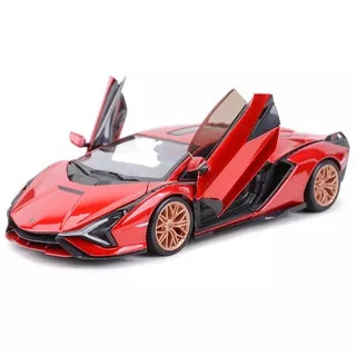 Bburago Mainan Mobil Sport Lamborghini Sian Fkp 37 Skala 1: 24 Warna Merah Untuk Koleksi