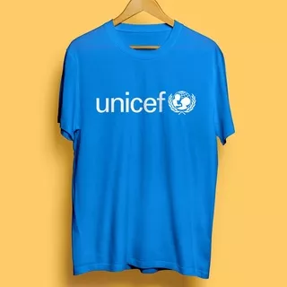 Kaos T-shirt UN Unicef United Nations Baju Katun Pakaian Sablon Custom