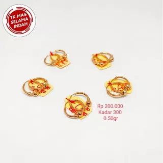 Anting Emas Gipsi Pentol Anak Kadar 300