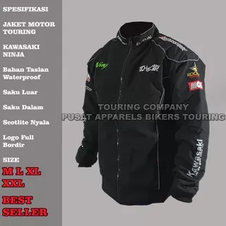Jaket Motor Kawasaki ninja Brigestone Full Bordit / jaket touring kawasaki ninja