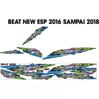 STRIPING VARIASI HONDA BEAT NEW ESP 2016 SAMPAI 2018 THAILOOK MOTIP ICON STIKER BEAT STREET NEW STRIPING NGO