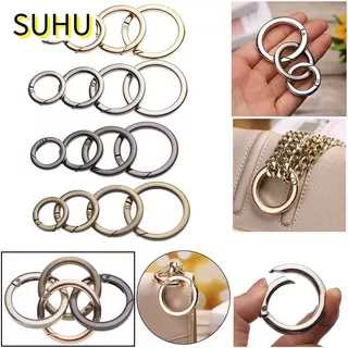 SUHU 1pc 19/25/32/38mm Carabiner Purses Handbags Round Push Trigger Snap Clasp Clip Spring O-Ring Buckles High quality Plated Gate Zinc Alloy Hooks Black gold silver Bag Belt Buckle/Multicolor