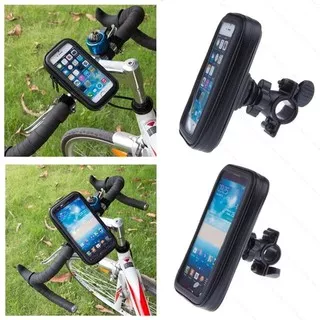 Holder HP Motor Sepeda Waterproof / Universal Bike Phone Mount Holder / Motorcycle Bicycle Phone Holder 360