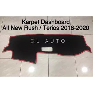 KARPET BLUDRU COVER ALAS DASHBOARD MOBIL ALL NEW RUSH / TERIOS TERBARU 2018-2020 WARNA HITAM TEBAL
