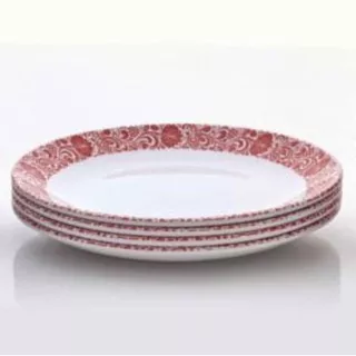 classic red melamine dining plate (1)