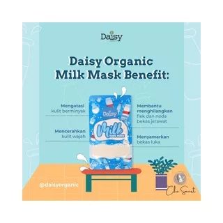 Face mask Daisy Organic variant milk 60gr / Masker Wajah Organic