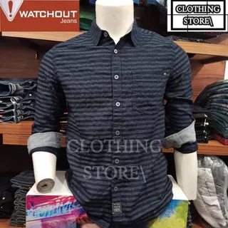 WATCHOUT JEANS ORIGINAL kemeja lengan panjang pria