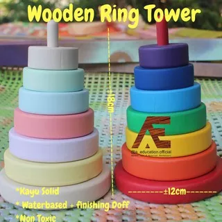 Wooden stacking tower / Wooden ring tower