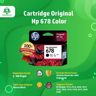 Cartrid Original Hp 678 Black Cartridge 678 Black Katrid 678 Hitam Tinta 678 Black