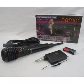 HM-308 Mic Wireless 2 IN 1/Mic Single Wireless Karaoke HOMIC