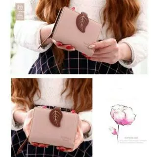 Promo/termurah/free ongkir/dompet lipat/dompet murah wanita/leaf wallet mini (DOMPET DAUN MINI)