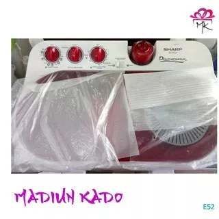 Mesin Cuci 2 Tabung Sharp ES-T77DA-RK/BK Dolphinwave Series - Ada tambahan ongkir