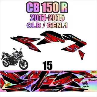 Stiker HOLOGRAM Striping HOLOGRAM CB 150 R Streetfire - Stiker Lis Variasi Motor CB150R OLD HN 15