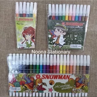 Spidol Snowman isi 6 / spidol snowman 12 / spidol  snowman 24