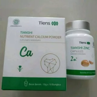 paket peninggi badan 10 hari tiens 1 nhcp isi 10 saset dan 1 zinc isi 60 caps ORI