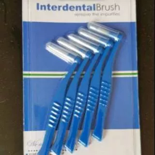 Interdental brush lurus dan bengkok isi 5 pcs/ sikat sela behel