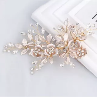 Flower Hair Comb Fashion Rhinestone Hair Clip Comb Bridal Wedding Hair Accessories for Women & Girls