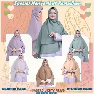 Khimar Syari Ceruty Premium | Hijab Khimar Zaskia 2 Layer