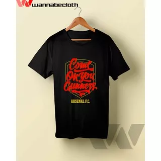 Kaos Baju T-Shirt Kaos Distro Kaos Custom Kaos Print Kaos Bola Kaos Arsenal Come On You Gunners