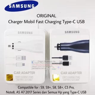 Charger Mobil Car Charger Samsung S8 S8+ S9 S9+ Note8 Type-C Type C Fast Charging ORIGINAL 100%