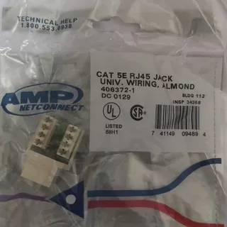 AMP NETCONNECT MODULAR JACK Cat.5E Almond