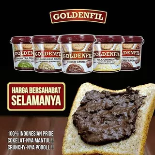 Goldenfil Repack 200 gr Choco Crunchy / Tiramisu Crunchy / Green Tea Crunchy / Chocolate Spread