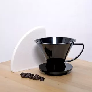 SUJI Dripper V60 02 Black + Paper Filter 02 White 40 lbr