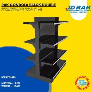 RAK GONDOLA DOUBLE BLACK / RAK MINIMARKET DOUBLE STARTING