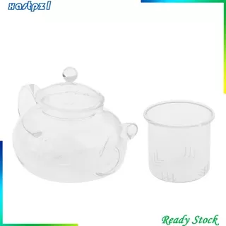 [Ready Stock] Glass Infusion Tea Coffee Pot With Infuser 250ml, 400ml Kitchen Glass Herbal Pots