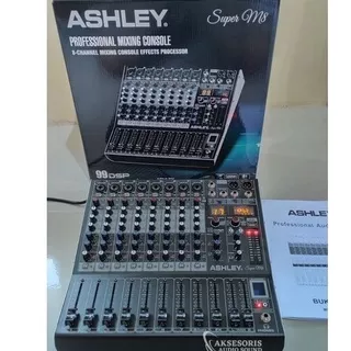 Mixer Ashley Super M8 Efek Digital 99Dsp. USB Bluetooth Player Kualitas bagus