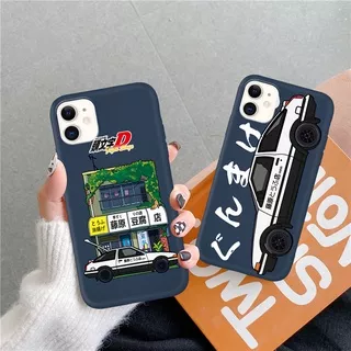For iPhone 6 6s 7 8 Plus X XS XR XSMax 11 11Pro 11Promax 12 12Pro 12Promax 13 13Pro 13Promax Japanese Cartoon Slam Dunk Initial D Silicone Case Fashion Navy Yellow Casing